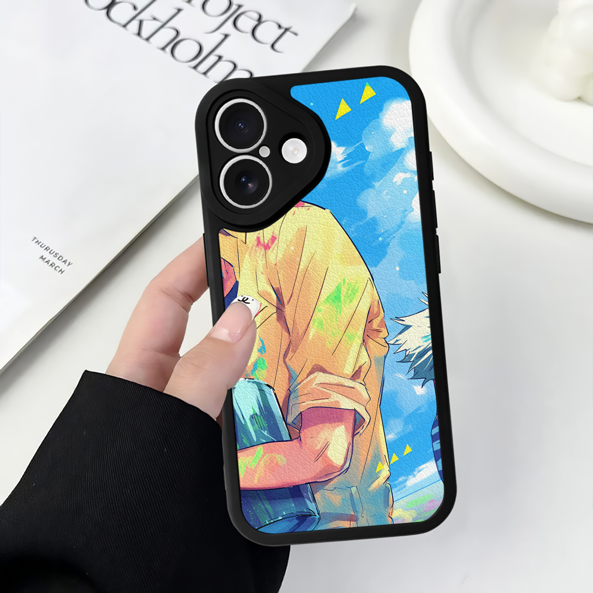 （画像用） ハイキュー!! Haikyu!! 【iPhone 16シリーズ対応】シリコンスマホケース（レザー調） 材質：シリコン